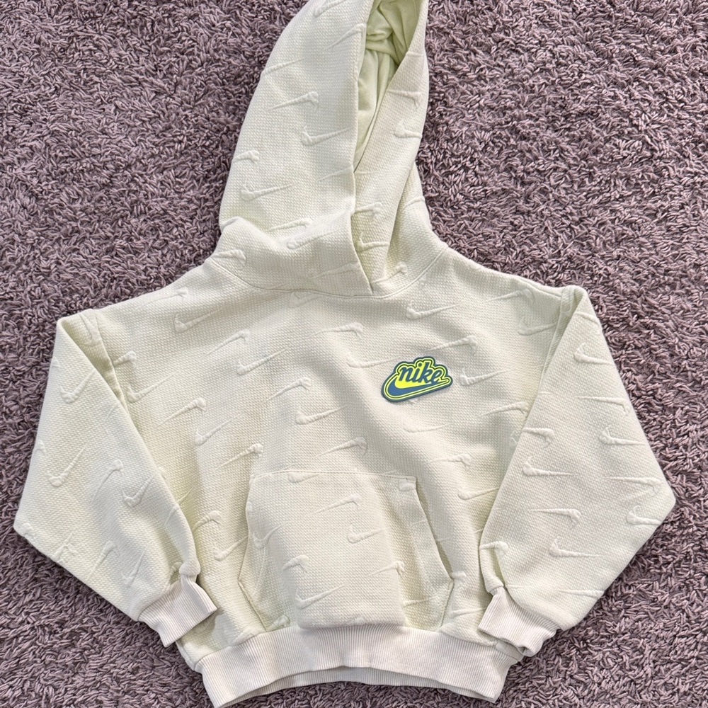 Nike Light Green Textured Hoodie
